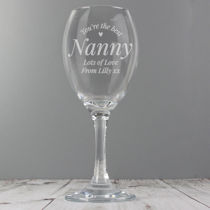 Buy Personalised You Are The Best Wine Glass at www.giftsfinder.co.uk