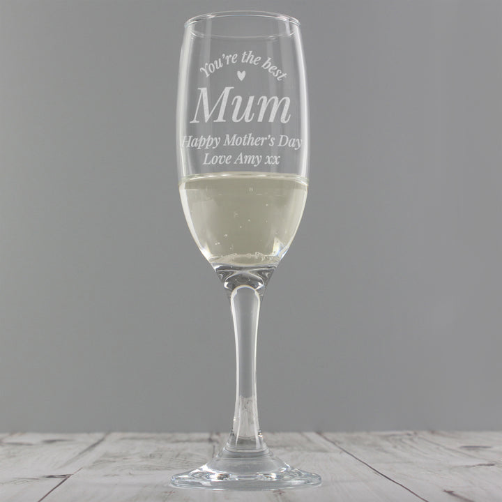 Buy Personalised You Are The Best Flute Glass at www.giftsfinder.co.uk