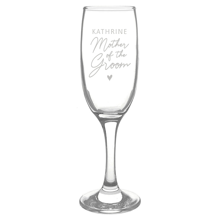 Buy Personalised Mother of the Groom Flute Glass at www.giftsfinder.co.uk