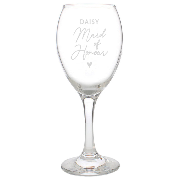 Buy Personalised Maid of Honour Wine Glass at www.giftsfinder.co.uk