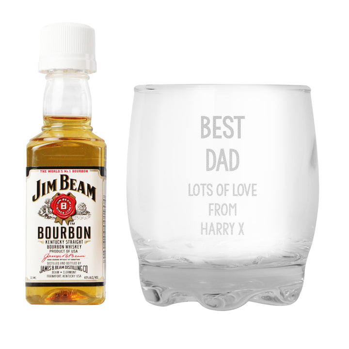 Buy Personalised Tumbler and Jim Beam Miniature Set at www.giftsfinder.co.uk