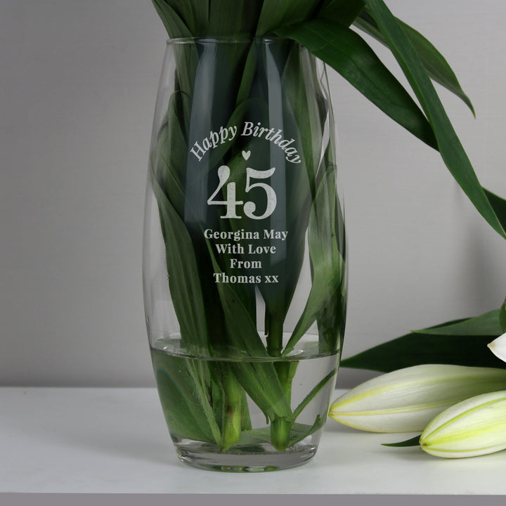 Buy Personalised Happy Birthday Bullet Vase at www.giftsfinder.co.uk