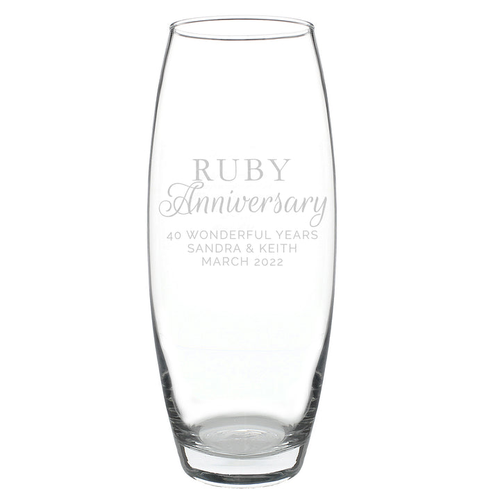 Buy Personalised 'Ruby Anniversary' Bullet Vase available now at www.giftsfinder.co.uk