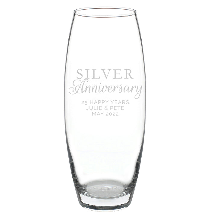 Buy Personalised 'Silver Anniversary' Bullet Vase available now at www.giftsfinder.co.uk