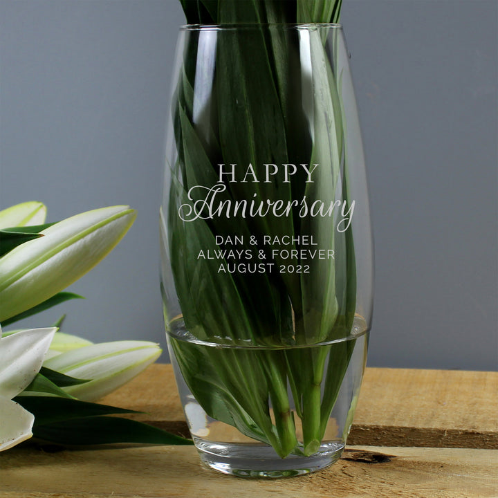 Buy Personalised 'Happy Anniversary' Bullet Vase available now at www.giftsfinder.co.uk