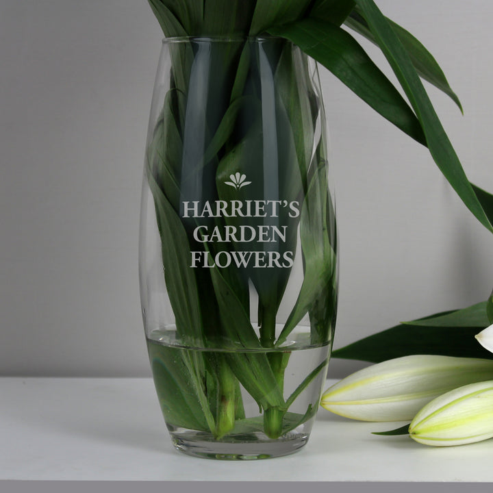 Buy Personalised Bold Font Bullet Vase available now at www.giftsfinder.co.uk