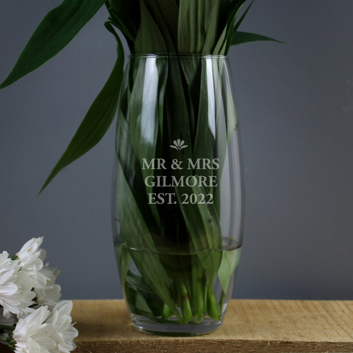 Buy Personalised Bold Font Bullet Vase available now at www.giftsfinder.co.uk