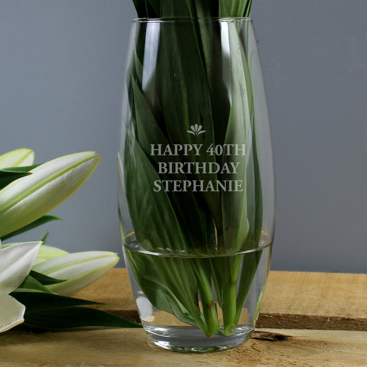 Buy Personalised Bold Font Bullet Vase available now at www.giftsfinder.co.uk