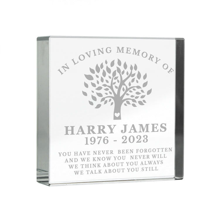 Buy Personalised In Loving Memory Family Tree Crystal Token available now at www.giftsfinder.co.uk