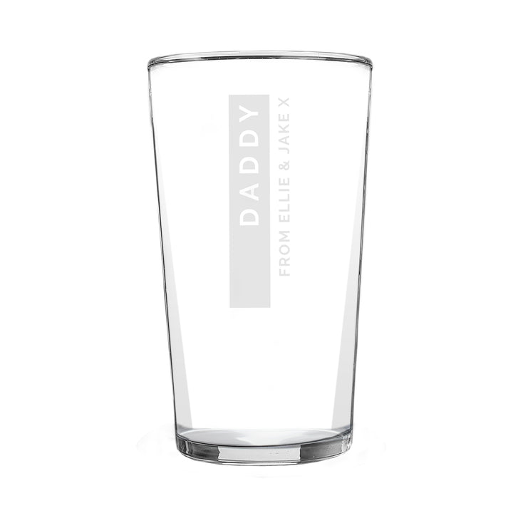 Personalised Free Text Pint Glass - part of the Gifts Finder Personalised Beer Pint Glasses And Tankards collection