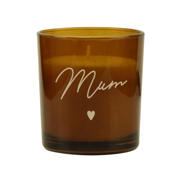 Buy Personalised Amber Glass Candle available now at www.giftsfinder.co.uk