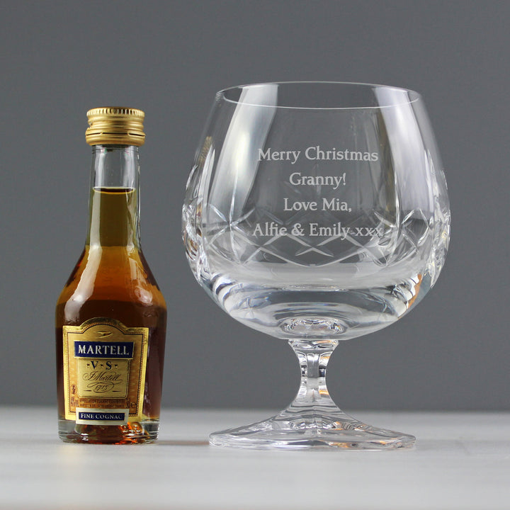 Personalised Cut Crystal & Brandy Gift Set - part of the Gifts Finder Personalised Alcohol Gift Sets collection