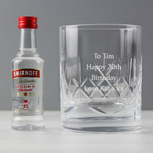 Buy Personalised Cut Crystal & Vodka Gift Set available now at www.giftsfinder.co.uk