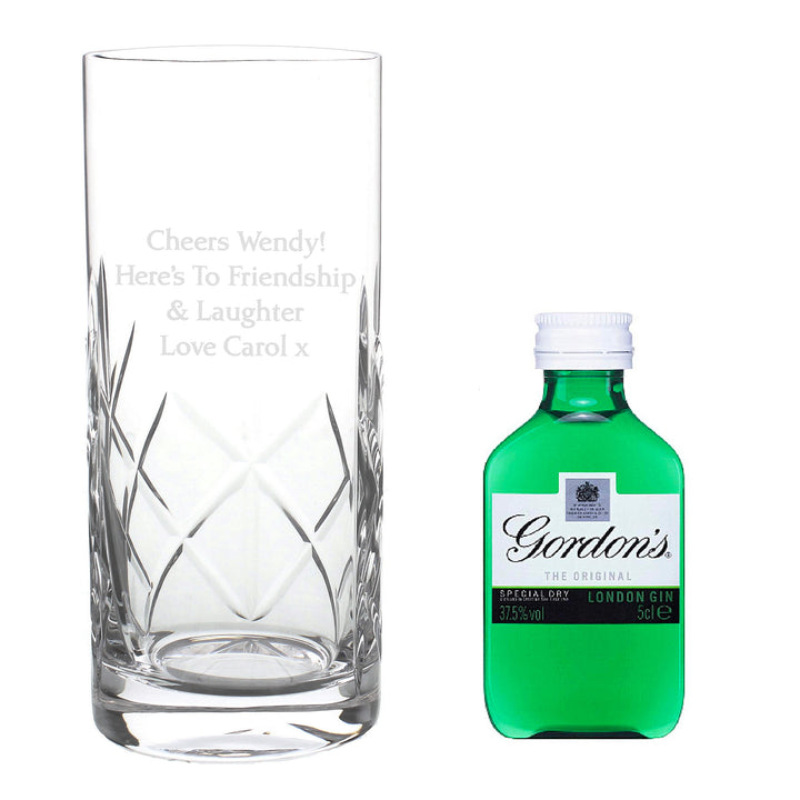 Buy Personalised Cut Crystal & Gin Gift Set available now at www.giftsfinder.co.uk