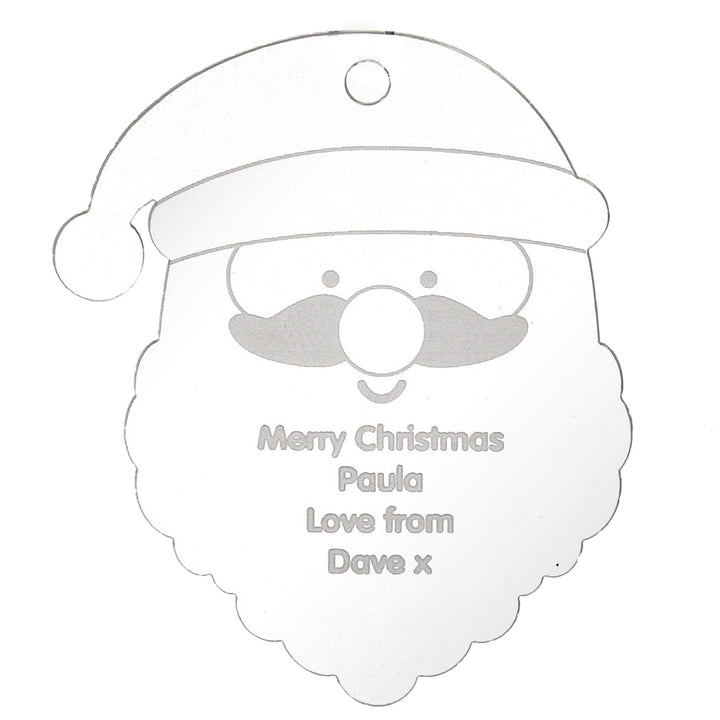 Personalised Acrylic Santa Decoration - part of the Gifts Finder Personalised Christmas Decorations collection