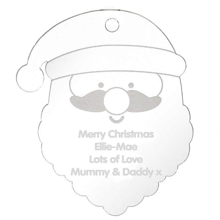 Personalised Acrylic Santa Decoration - part of the Gifts Finder Personalised Christmas Decorations collection