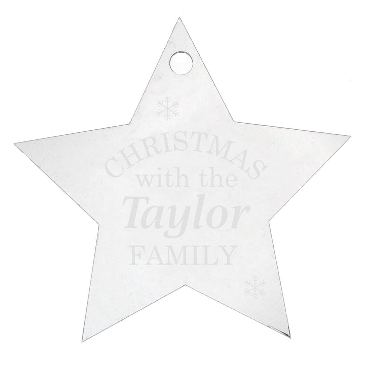 Personalised Acrylic Christmas Star Decoration - part of the Gifts Finder Personalised Christmas Decorations collection