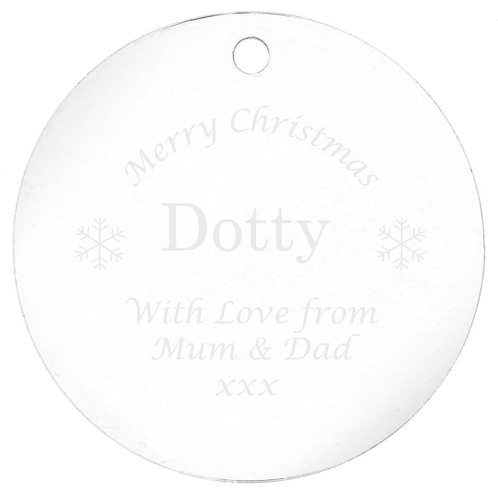 Buy Personalised Acrylic Bauble Decoration available now at www.giftsfinder.co.uk