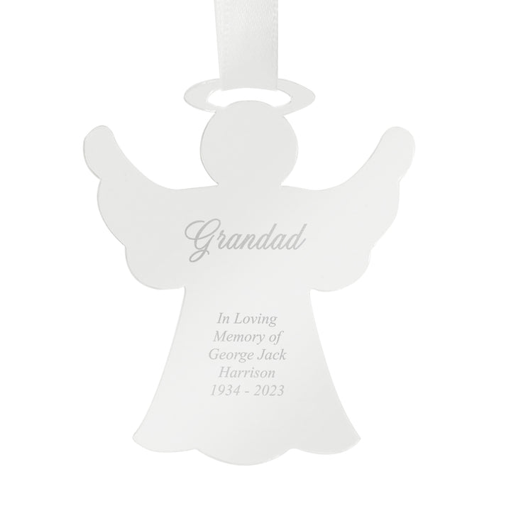 Personalised Acrylic Angel Decoration - part of the Gifts Finder Personalised Christmas Decorations collection