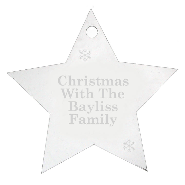 Buy Personalised Acrylic Star Decoration available now at www.giftsfinder.co.uk