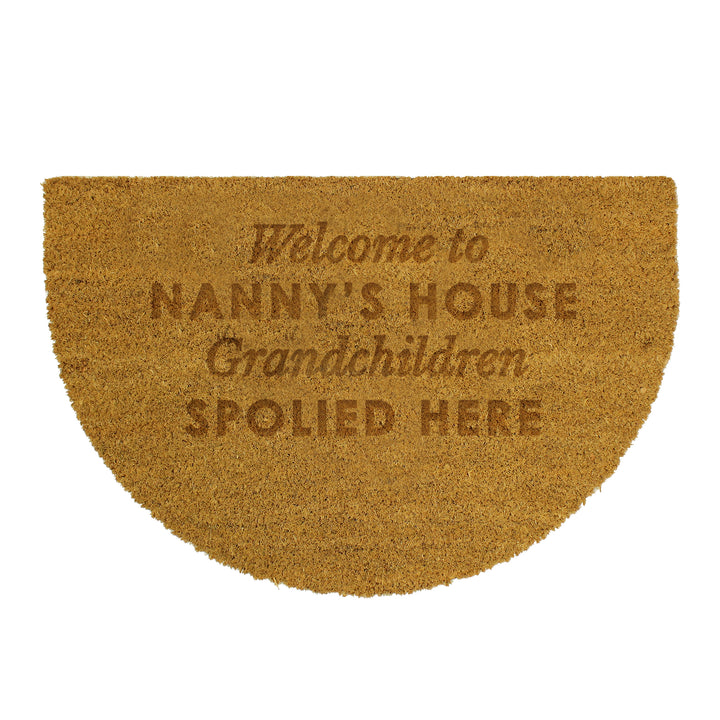 Buy Personalised Free Text Half Moon Indoor Doormat available now at www.giftsfinder.co.uk