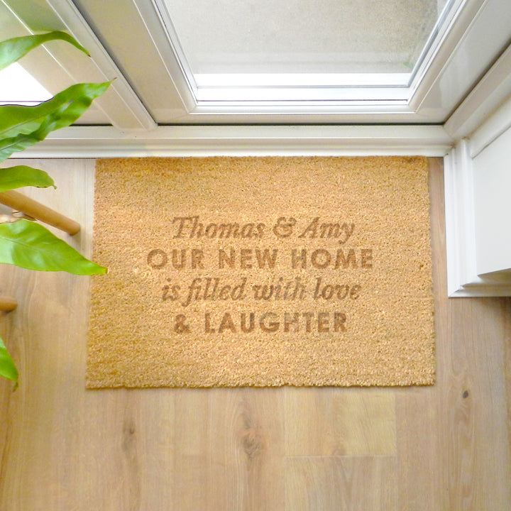 Buy Personalised Free Text Rectangle Indoor Doormat available now at www.giftsfinder.co.uk