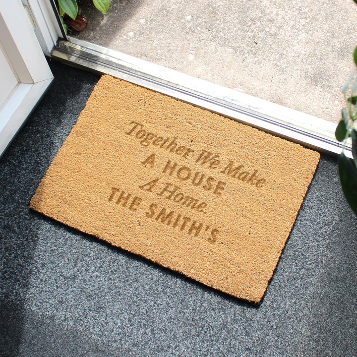 Buy Personalised Free Text Rectangle Indoor Doormat available now at www.giftsfinder.co.uk