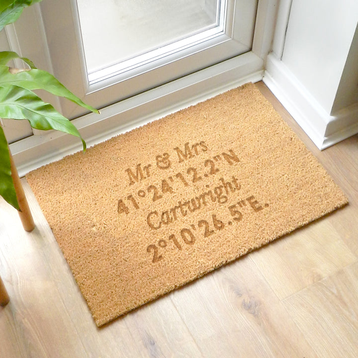 Buy Personalised Free Text Rectangle Indoor Doormat available now at www.giftsfinder.co.uk