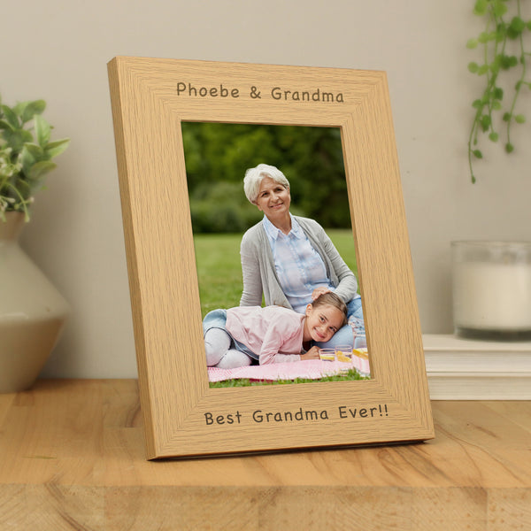 Buy Personalised 5x7 Wooden Photo Frame available now at www.giftsfinder.co.uk