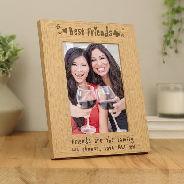 Buy Personalised Best Friends 5x7 Wooden Photo Frame available now at www.giftsfinder.co.uk