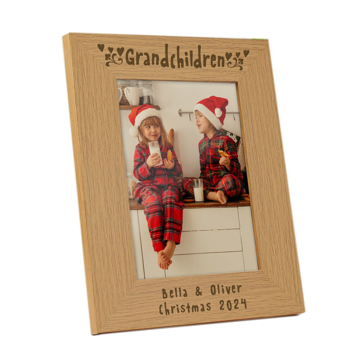 Buy Personalised Grandchildren 5x7 Wooden Photo Frame available now at www.giftsfinder.co.uk