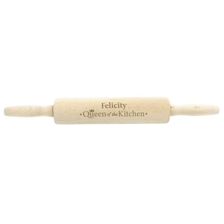 Buy Personalised Queen of the Kitchen Rolling Pin at www.giftsfinder.co.uk