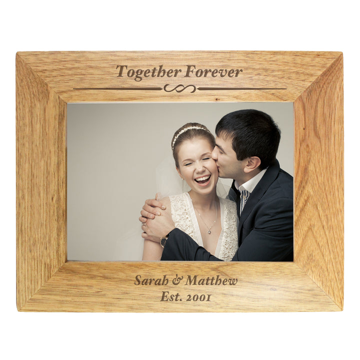 Buy Personalised Formal 7x5 Landscape Wooden Photo Frame available now at www.giftsfinder.co.uk