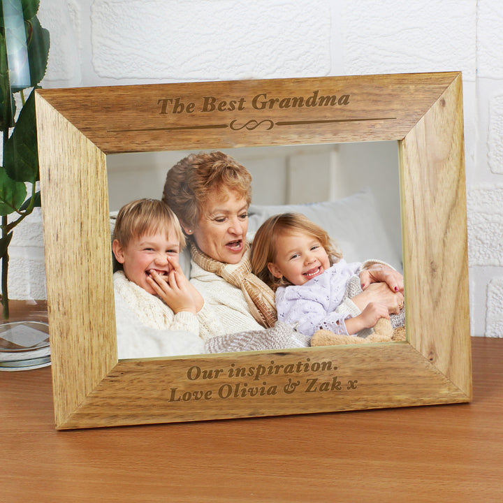 Buy Personalised Formal 7x5 Landscape Wooden Photo Frame available now at www.giftsfinder.co.uk