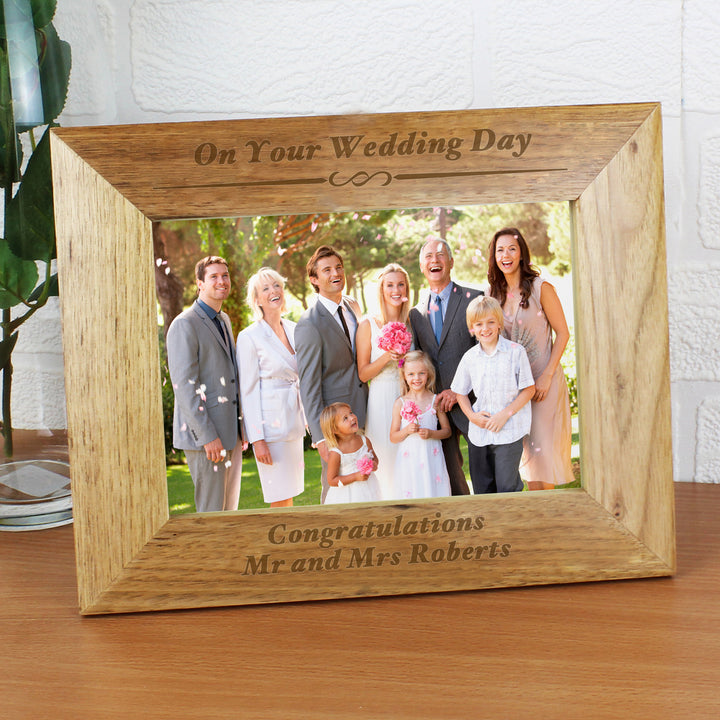 Buy Personalised Formal 7x5 Landscape Wooden Photo Frame available now at www.giftsfinder.co.uk