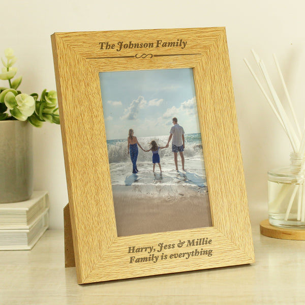 Buy Personalised Formal 4x6 Oak Finish Photo Frame available now at www.giftsfinder.co.uk