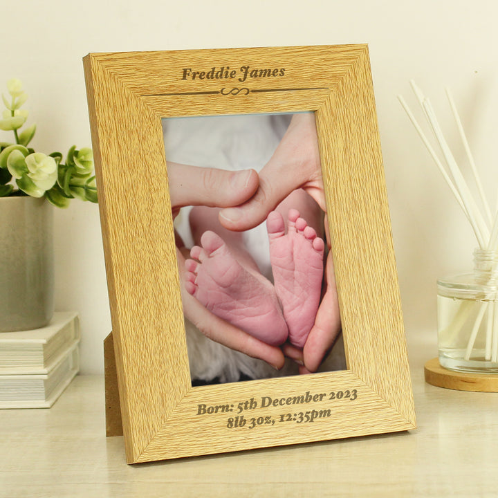 Buy Personalised Formal 4x6 Oak Finish Photo Frame available now at www.giftsfinder.co.uk