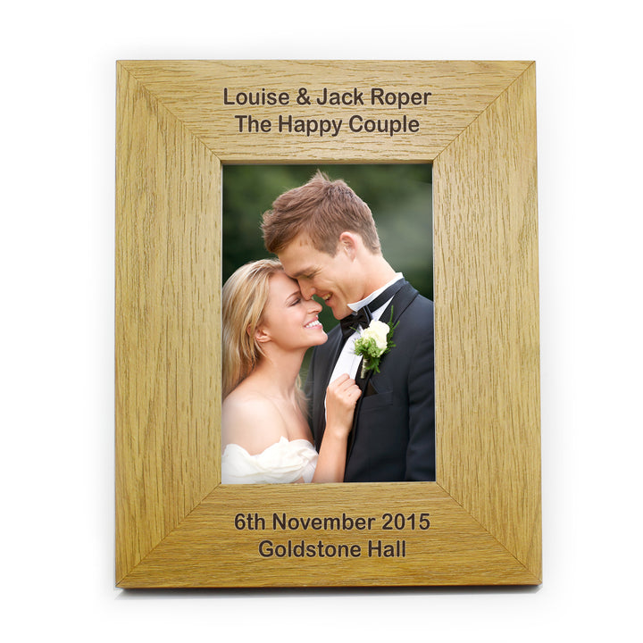 Buy Personalised Long Message 4x6 Oak Finish Photo Frame available now at www.giftsfinder.co.uk