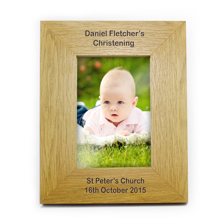 Buy Personalised Long Message 4x6 Oak Finish Photo Frame available now at www.giftsfinder.co.uk