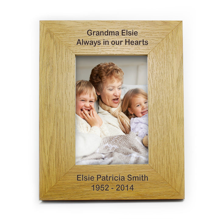 Buy Personalised Long Message 4x6 Oak Finish Photo Frame available now at www.giftsfinder.co.uk