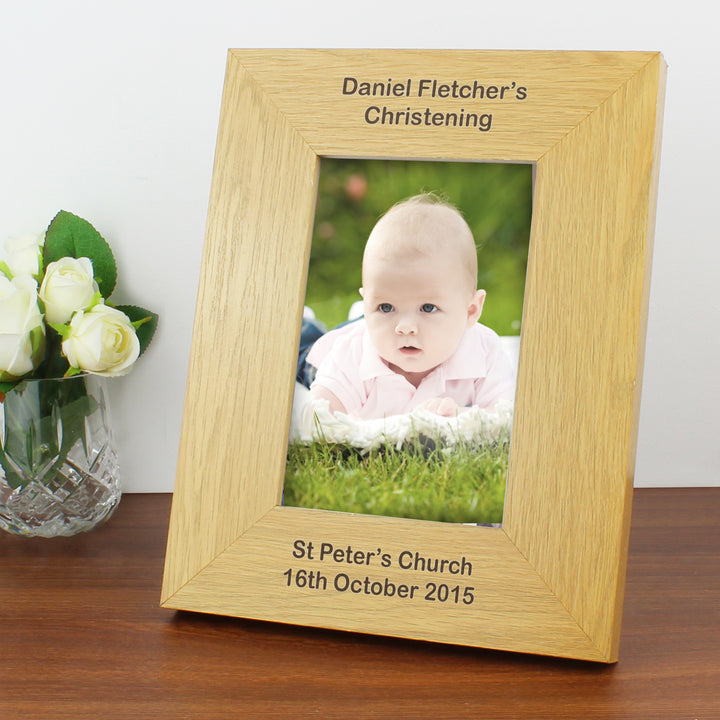 Buy Personalised Long Message 4x6 Oak Finish Photo Frame available now at www.giftsfinder.co.uk