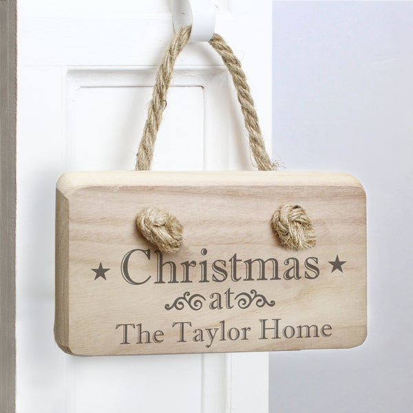 Buy Personalised Christmas Wooden Sign available now at www.giftsfinder.co.uk