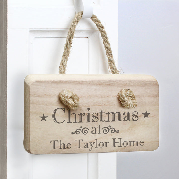 Buy Personalised Christmas Wooden Sign available now at www.giftsfinder.co.uk