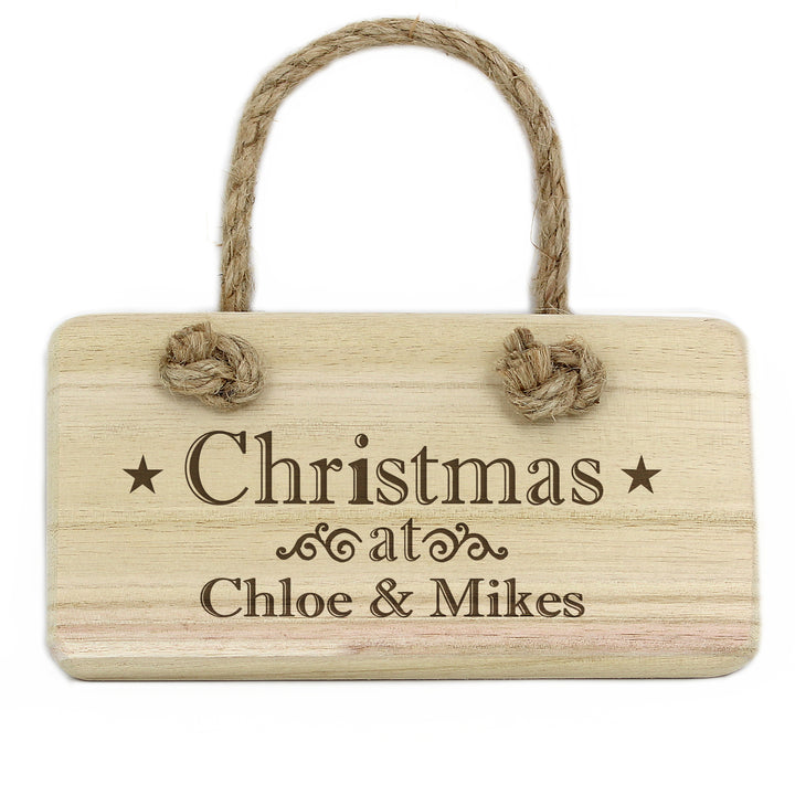 Buy Personalised Christmas Wooden Sign available now at www.giftsfinder.co.uk