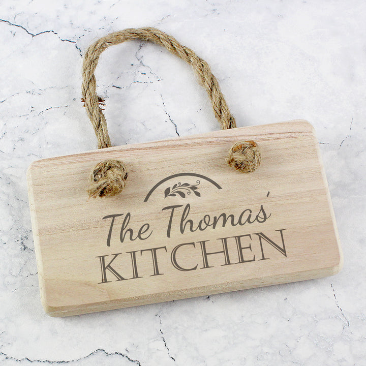 Personalised Kitchen Wooden Sign - part of the Gifts Finder Personalised Signs collection