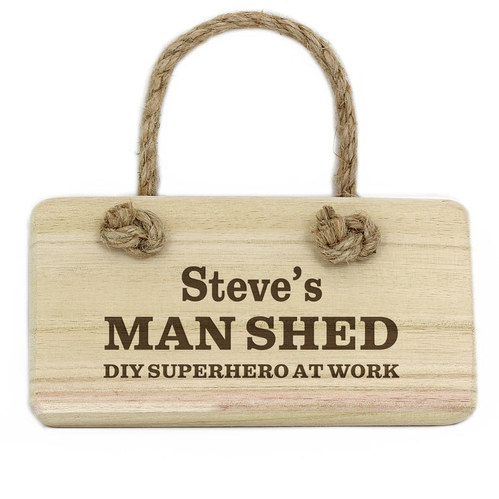 Buy Personalised Man At Work Wooden Sign available now at www.giftsfinder.co.uk