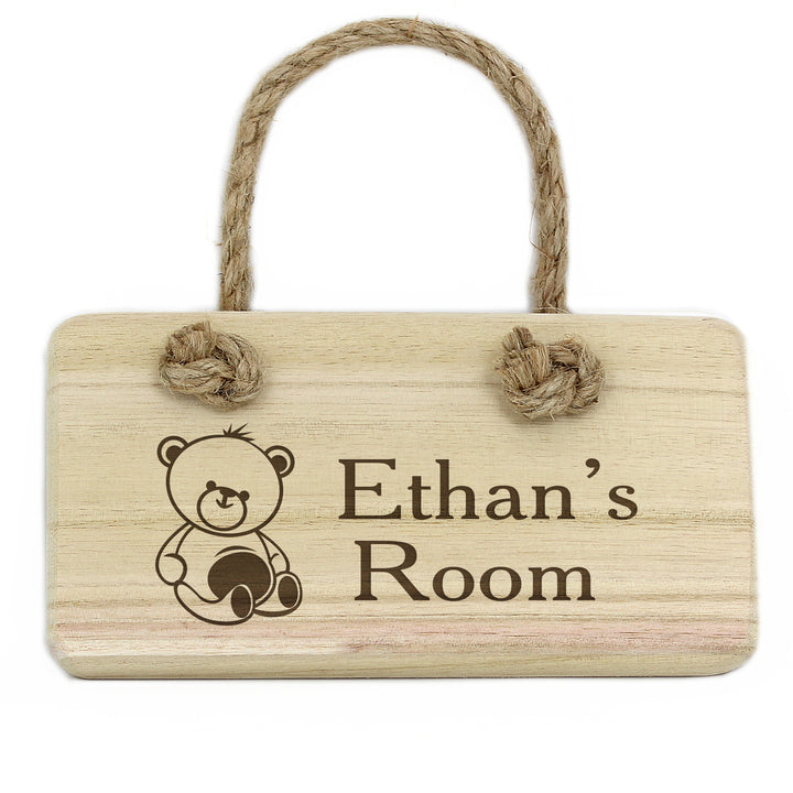 Personalised Teddy Wooden Sign in gift category Personalised Signs