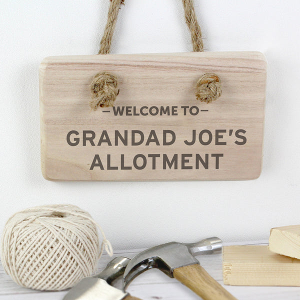 Personalised Welcome To... Wooden Sign in gift category Personalised Signs