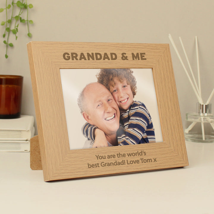 Buy Personalised 5x7 Grandad & Me Photo Frame available now at www.giftsfinder.co.uk