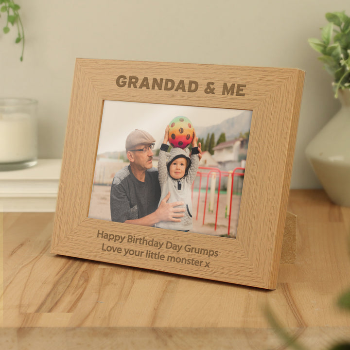 Buy Personalised 5x7 Grandad & Me Photo Frame available now at www.giftsfinder.co.uk